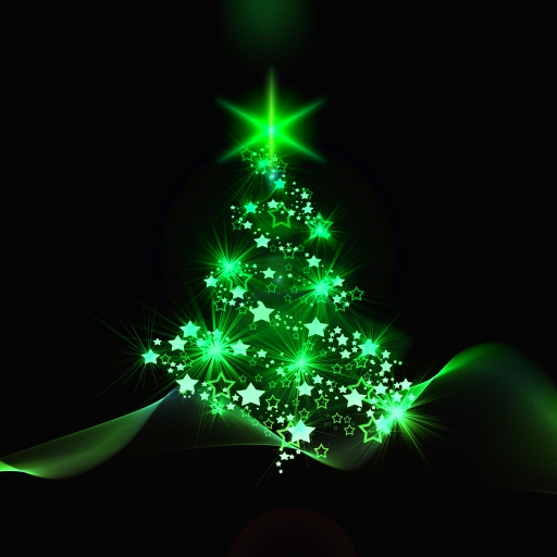 Green Christmas Tree by Gerd Altmann