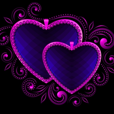 Purple and Blue Hearts by MaDonna