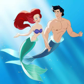 merman mermaid Prince Eric Ariel (The Little Mermaid) movie The Little Mermaid (1989) PFP