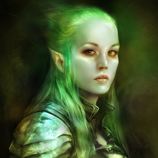 Download Pointed Ears Green Hair Fantasy Elf PFP