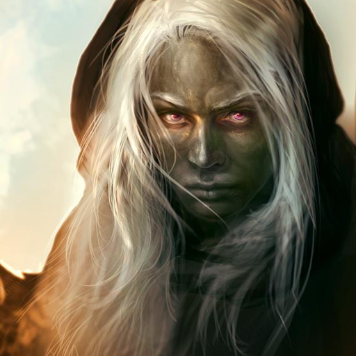 Download White Hair Dark Elf Fantasy Elf PFP