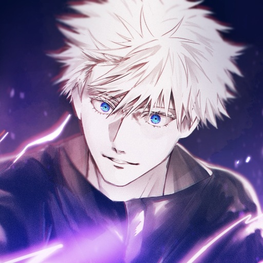 Download Blue Eyes White Hair Satoru Gojo Anime Jujutsu Kaisen PFP by ひ な た