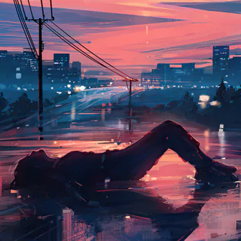 Taking in the Sky at Sunset by Alena Aenami