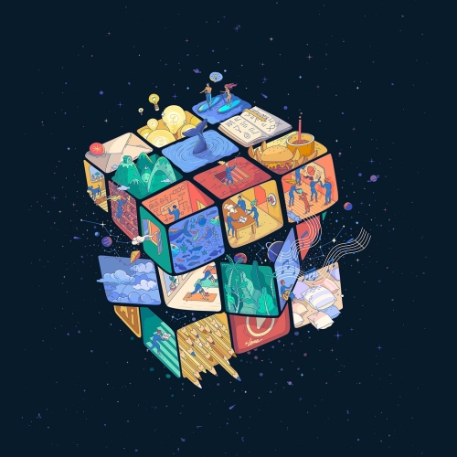 Different worlds in a Rubik's Cube