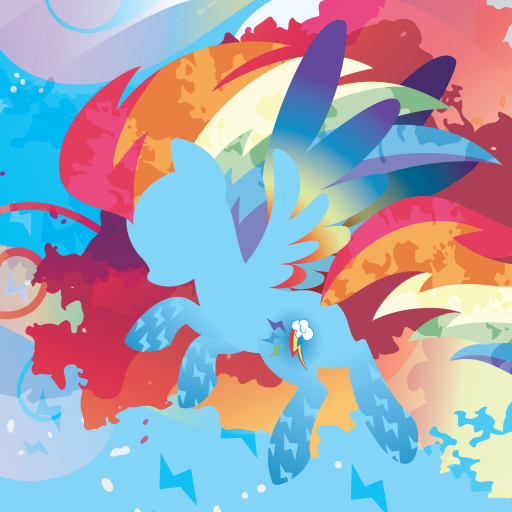Download Minimalist Rainbow Dash TV Show My Little Pony: Friendship Is Magic PFP
