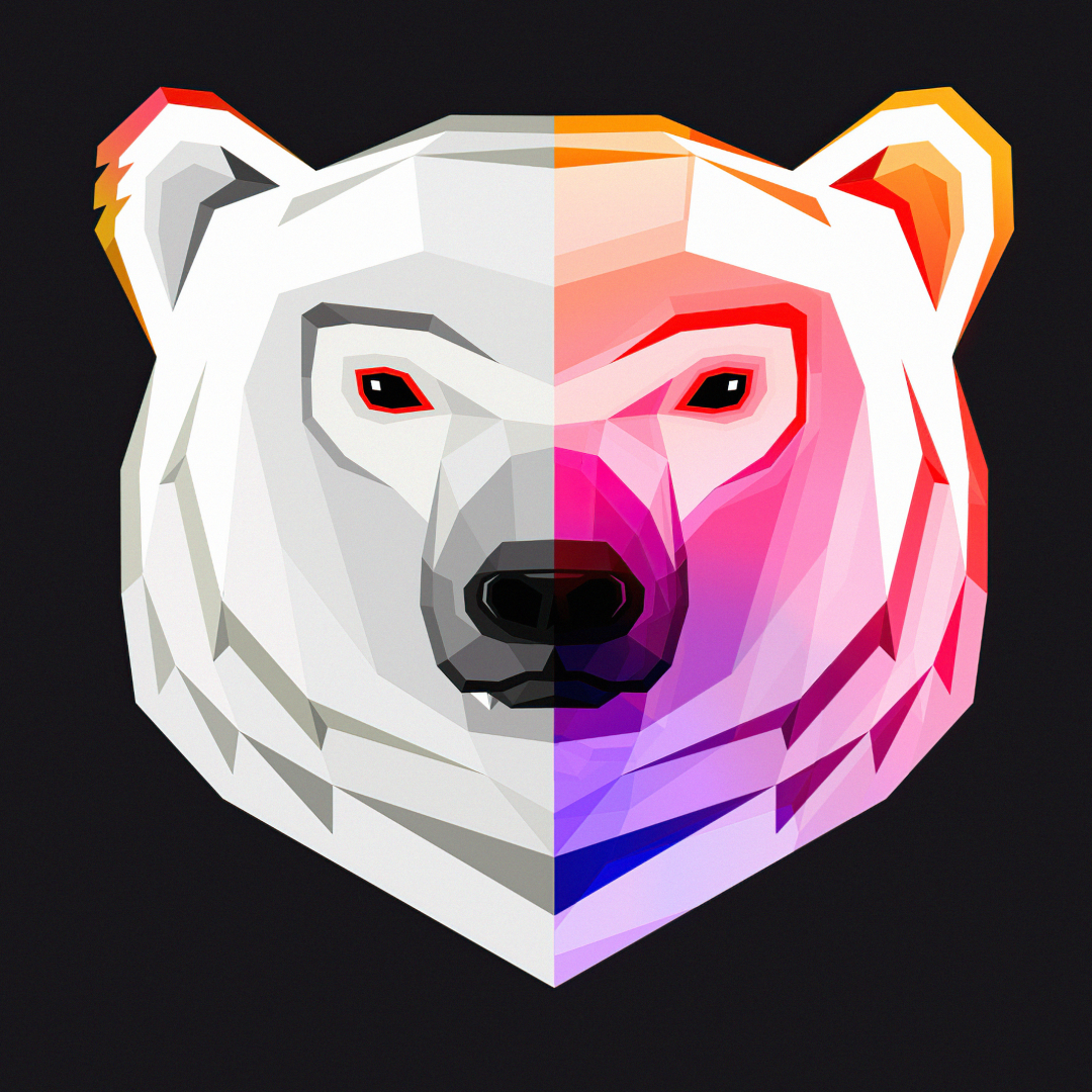 Colorful Artistic Bear by byrotek