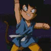 Forum avatar featuring Goku from Dragon Ball Z as a child, wearing a blue outfit and a white belt, striking a dynamic pose against a dark background.