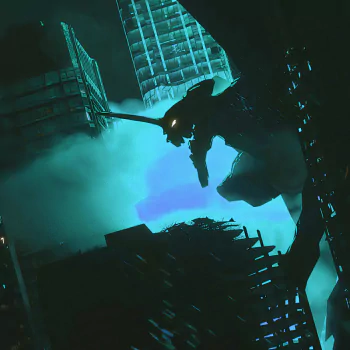 Forum avatar showing Evangelion Unit-01 (Neon Genesis Evangelion) silhouetted with glowing eyes and horn against a teal-lit, ruined cityscape.