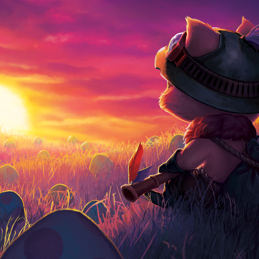 Download Mushroom Field Sunset Teemo (League Of Legends) Video Game ...