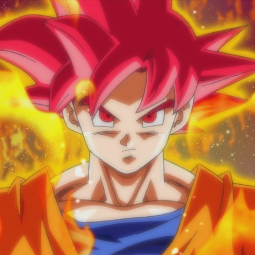 Forum avatar/pfp of Goku (Dragon Ball Super) in red-haired Super Saiyan God form, staring forward with a fiery aura.