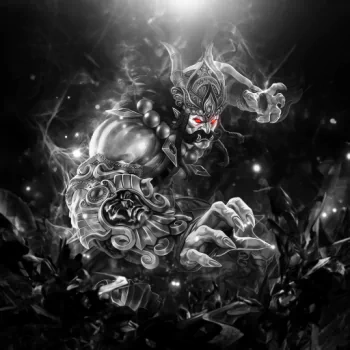  Ravana Tyrant Smite Black and White by SpiritAJ