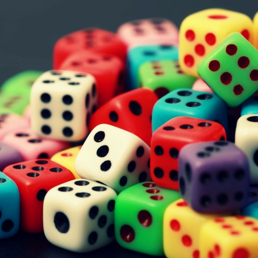 Multicolour Dice 640 x 1136 iPhone 5 Wallpaper