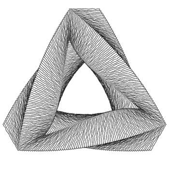 triangle illusion Black & White Abstract shapes PFP