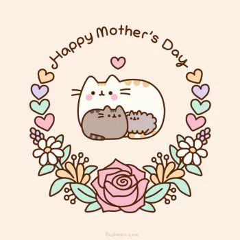 love kitten heart flower cat holiday Mother's Day PFP