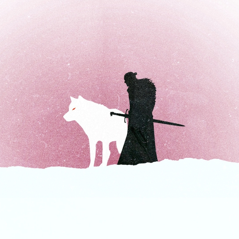 Jon Snow And Ghost by Max Beech