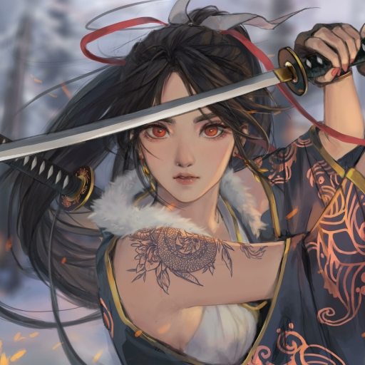 Fantasy Samurai Pfp by Sornja