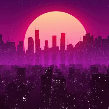 artistic synthwave PFP