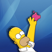 Homer Simpson holding Doughnut Apple Logo by southpark
