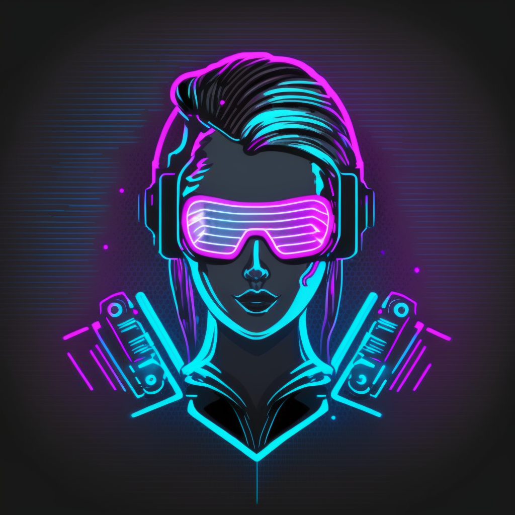 Neon cyberpunk girl by vinny47