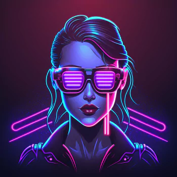 Neon punk girl