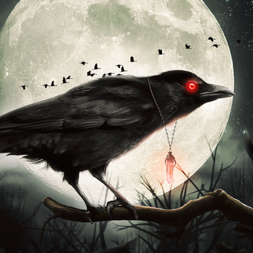 Raven and Full Moon by destroyer971