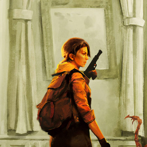 Alyx Vance in Xen Flora Infested Hotel Concept Art
