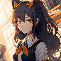 Cute aesthetic anime profile picture with a catgirl