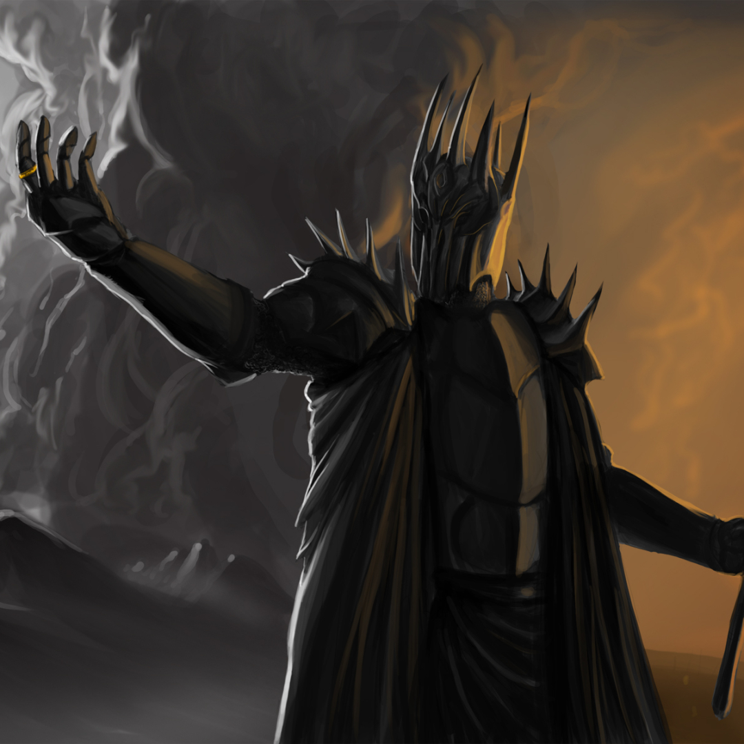 Sauron in his physical form by Kenneth Sofia