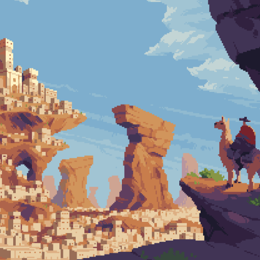 Pixel Art Desert City by Franek