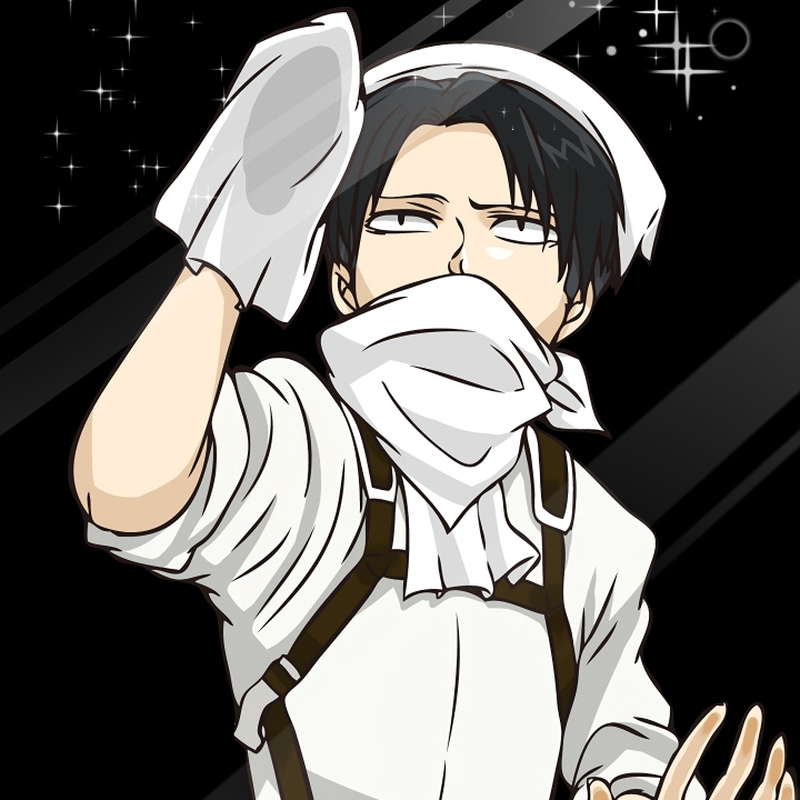 attack on titan levi cleaning screen