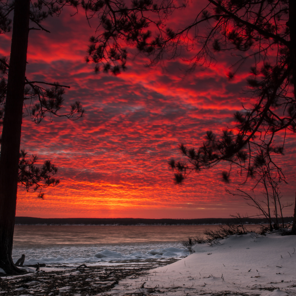 Winter Sunset by Ron Wiltse
