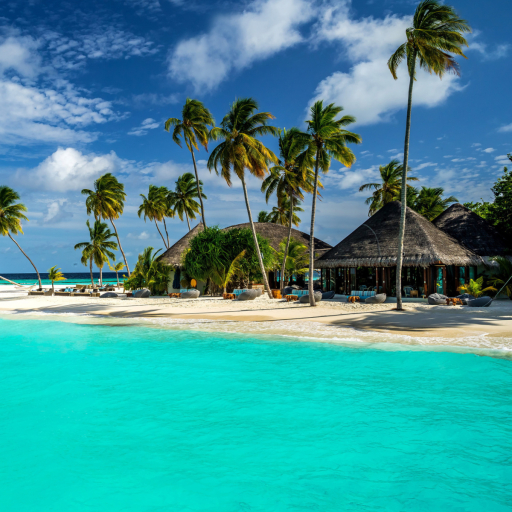 Beach Huts in the Maldives