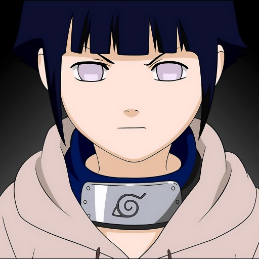 Forum avatar of Hinata Hyuga (Naruto) — anime close-up pfp with pale Byakugan eyes, dark blue hair, neutral expression, and Hidden Leaf headband.
