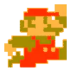 Pixel art avatar of Mario from the Super Mario series.
