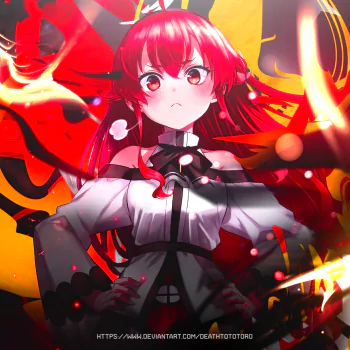 PFP of Eris Boreas Greyrat from Mushoku Tensei: Jobless Reincarnation — red-haired anime character with a fierce expression and fiery background.