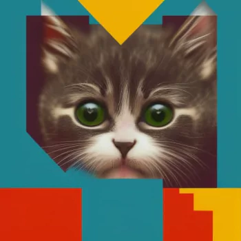  Kitten in a window