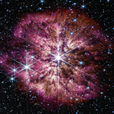 The luminous, hot star Wolf-Rayet 124 (WR 124)