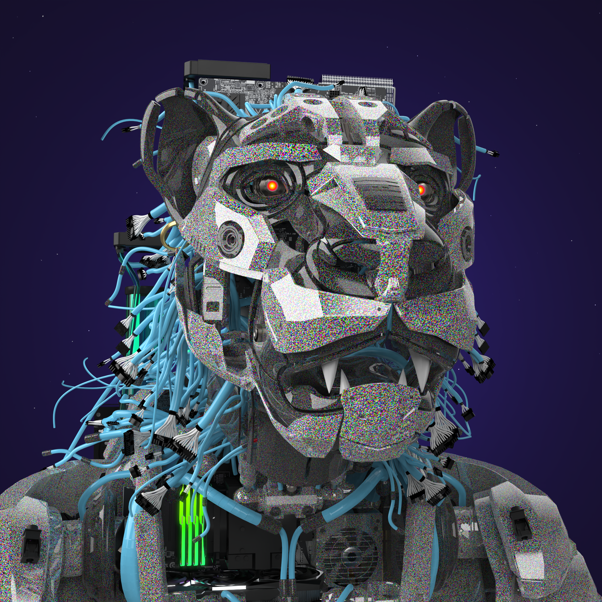Chiptos X Scifi NFT Lion Computer Part Robot Cool Robot PFP by chiptos