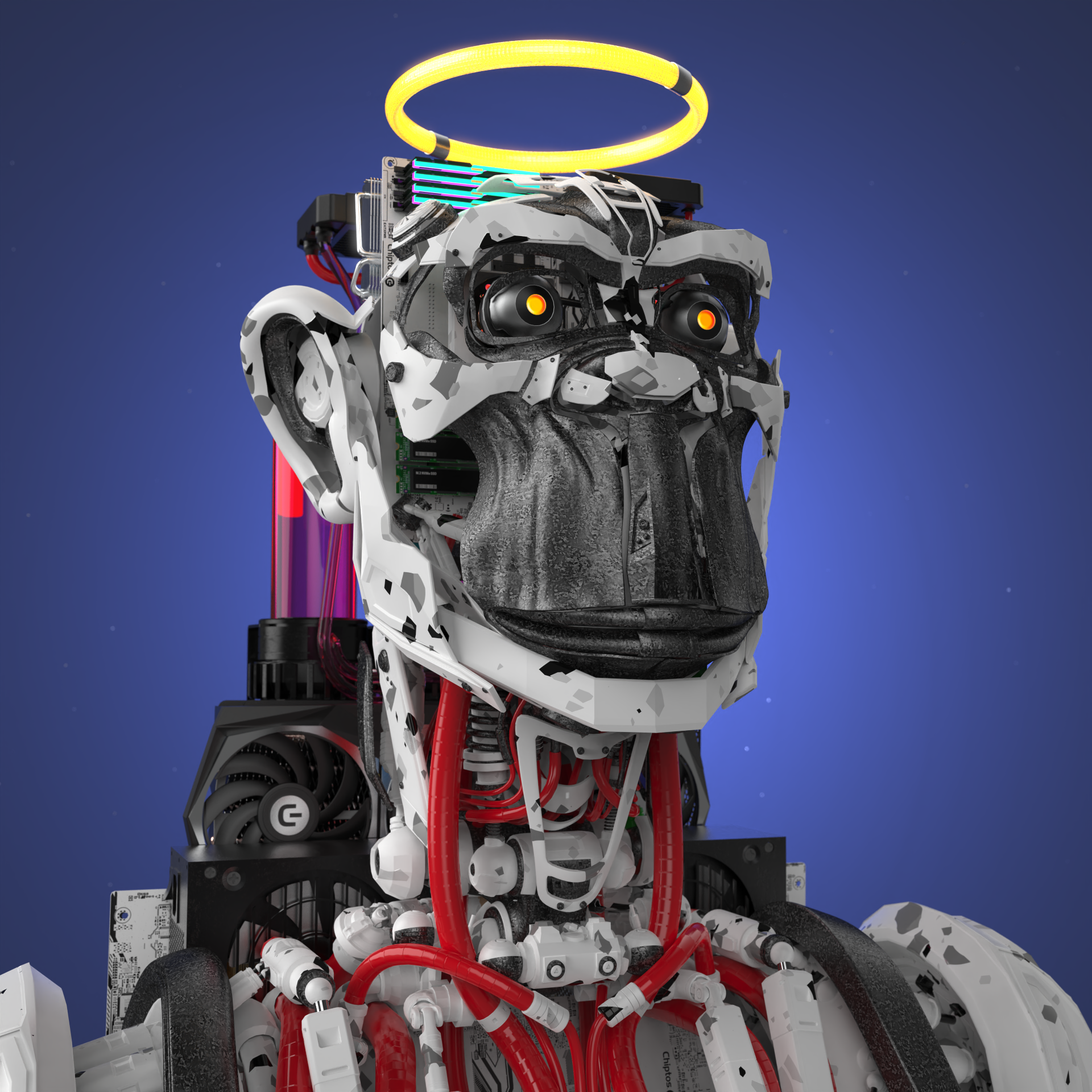 Chiptos X Ape Robot Chimp PC Aesthetic Robot PFP Avatar Scifi Robots ...