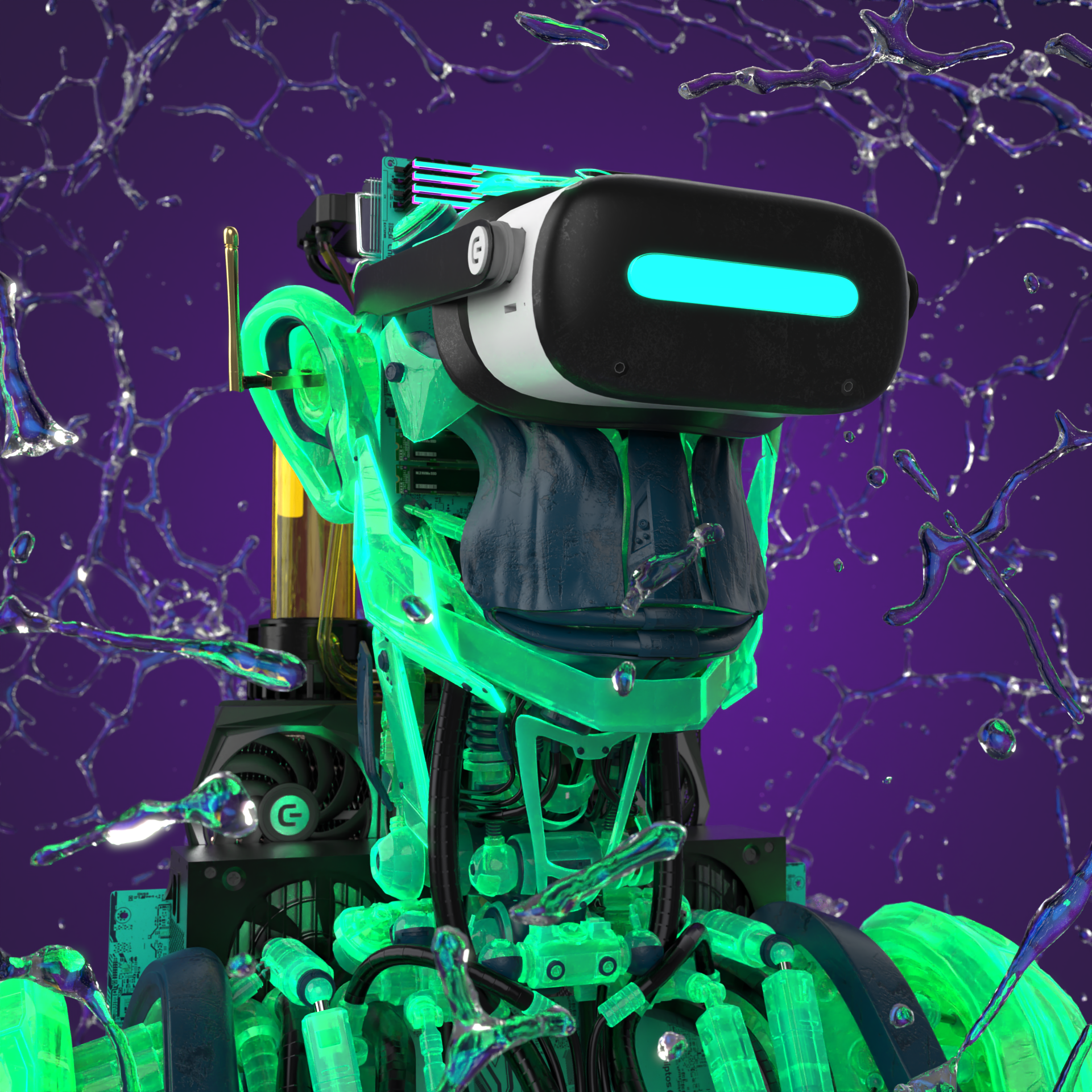 Chiptos X Ape Robot Chimp PC Aesthetic Robot PFP Avatar Scifi Robots ...