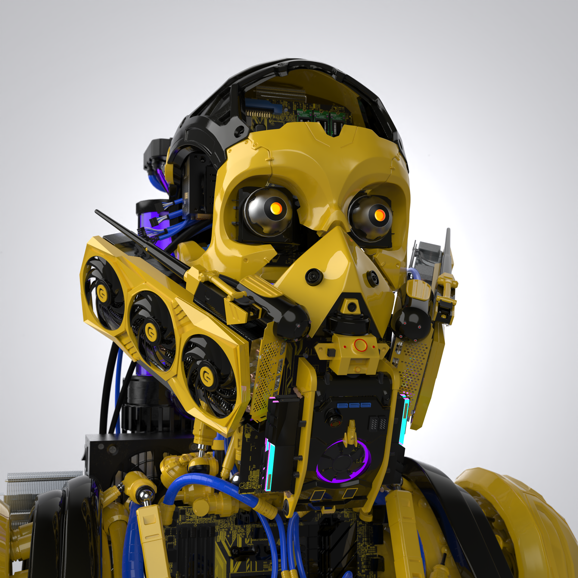 Chiptos X Pyro Robot Gas Mask Aesthetic Robot PFP Robot Profile Picture ...