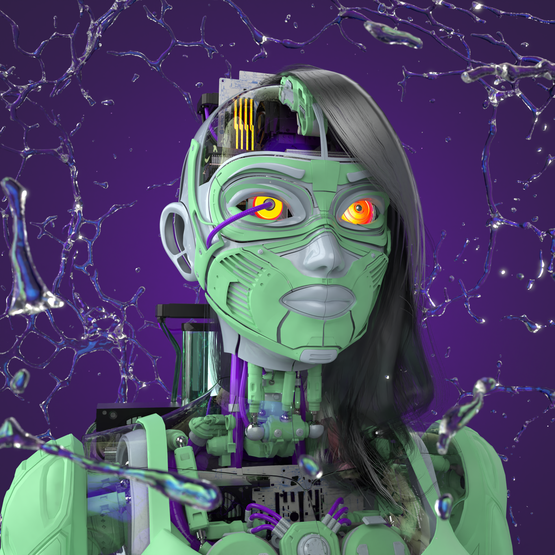 Chiptos X Mirai Robot Girl Woman Aesthetic Robot PFP Robot Profile ...