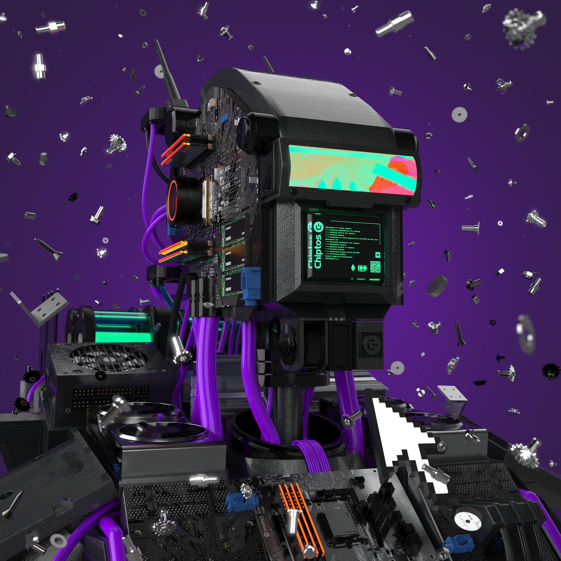 Chiptos X Scifi NFT Droid Computer Part Robot Cool Robot PFP by chiptos