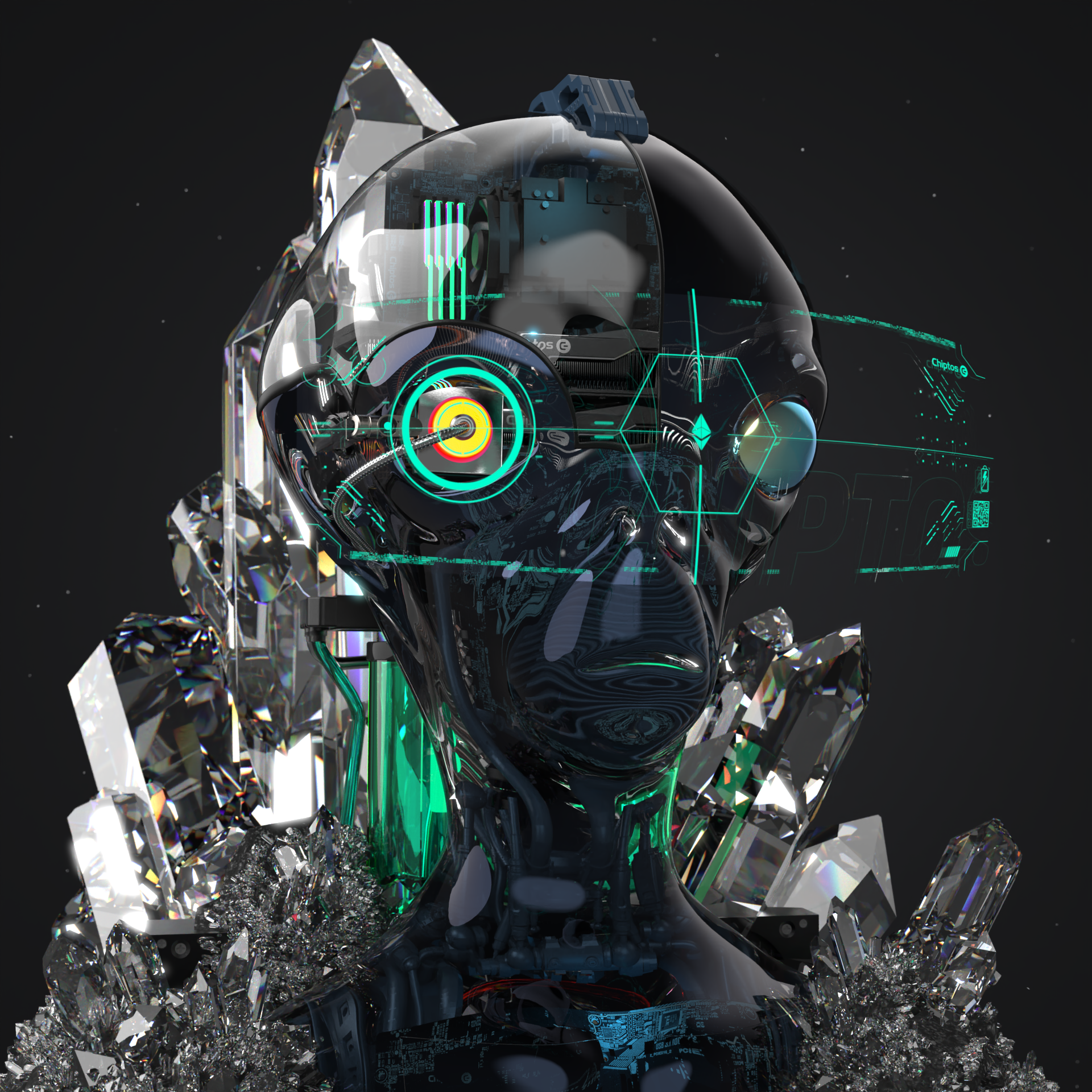 Chiptos X Scifi NFT Alien Computer Part Robot Cool Robot PFP by chiptos