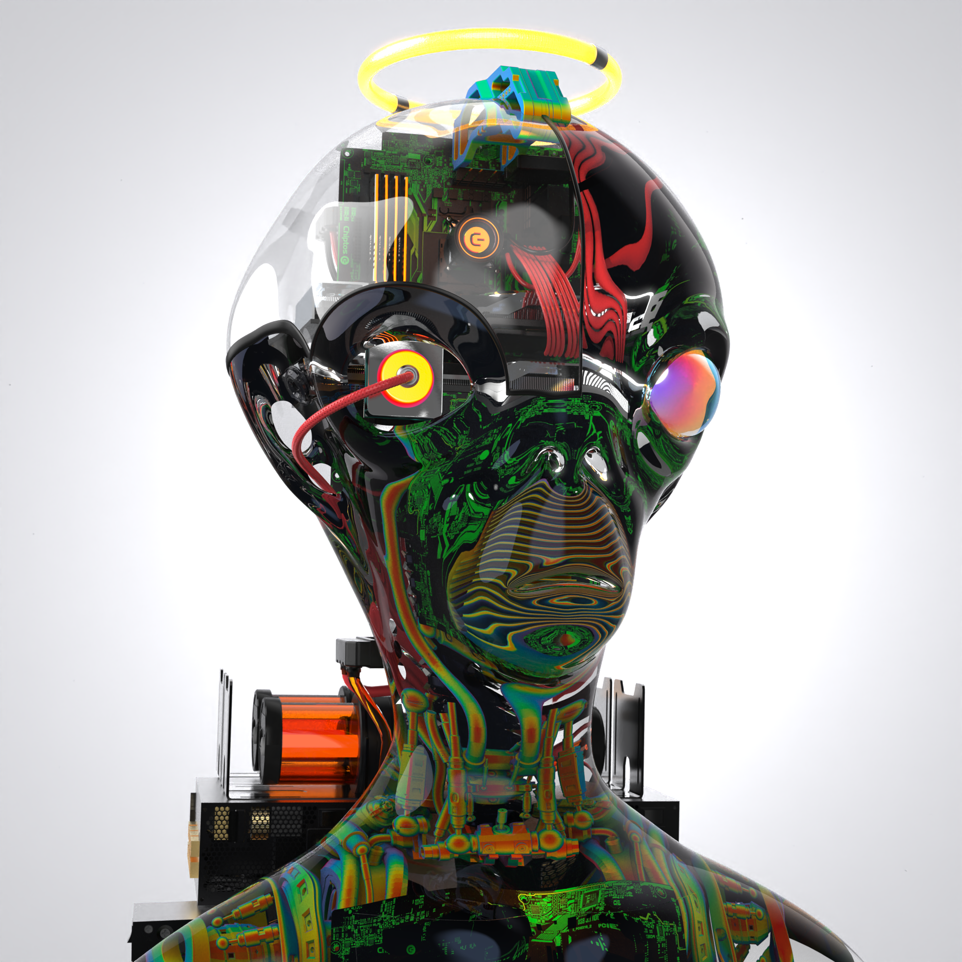 Chiptos X Alien Computer Part Robot Cool Robot PFP Scifi NFT Robot by chiptos