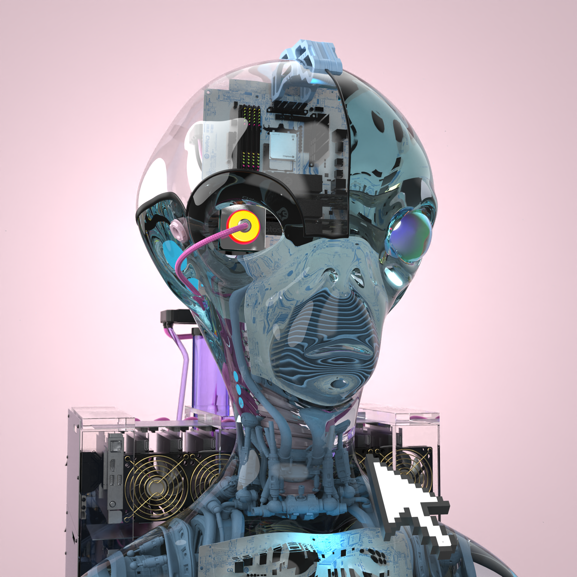 Chiptos X Alien Computer Part Robot Cool Robot PFP Scifi NFT Robot by chiptos