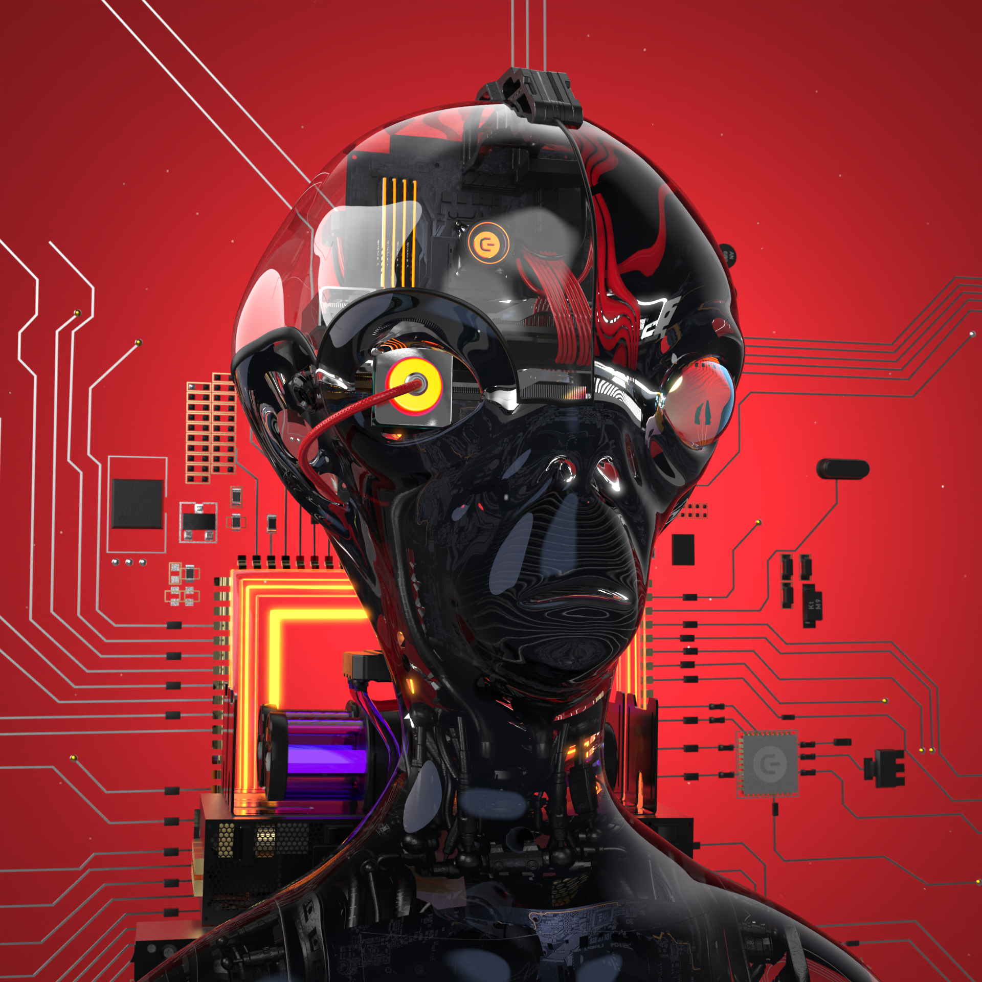 Chiptos X Alien Computer Part Robot Cool Robot PFP Scifi NFT Robot by chiptos