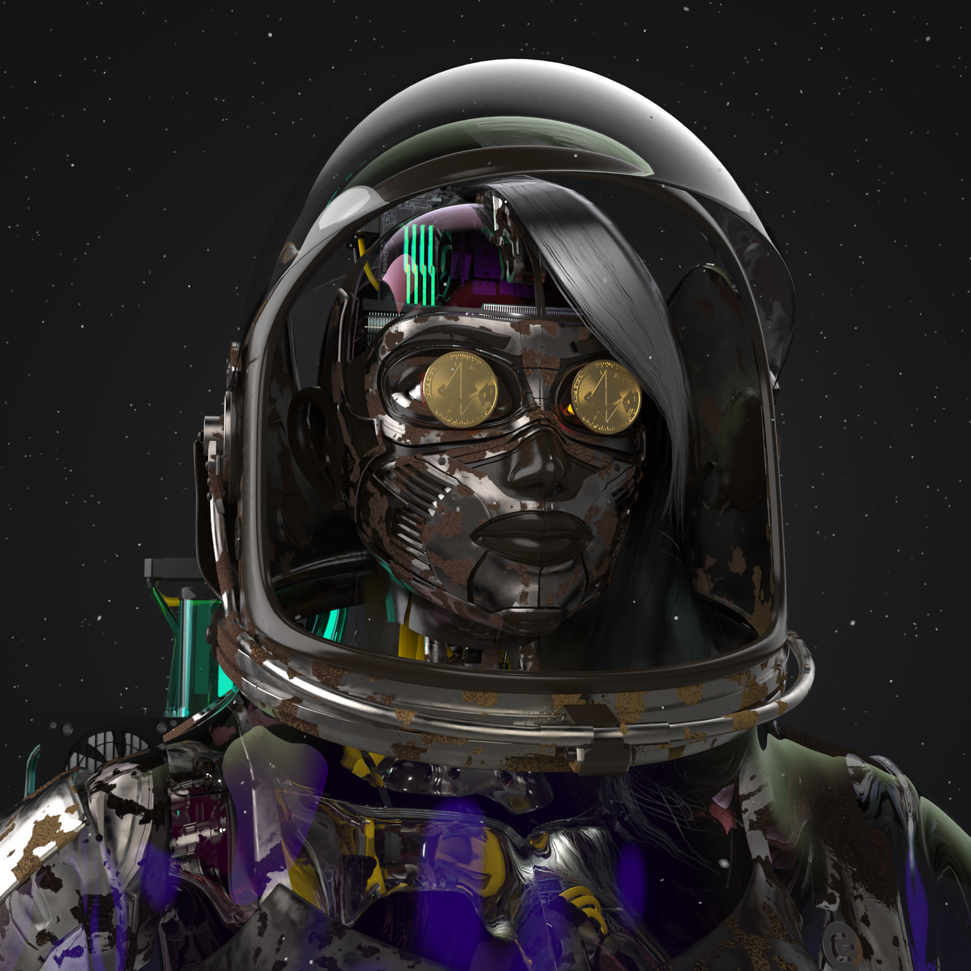 Chiptos X Astronaut Space Suit Robot Rusted PC Aesthetic Robot PFP ...