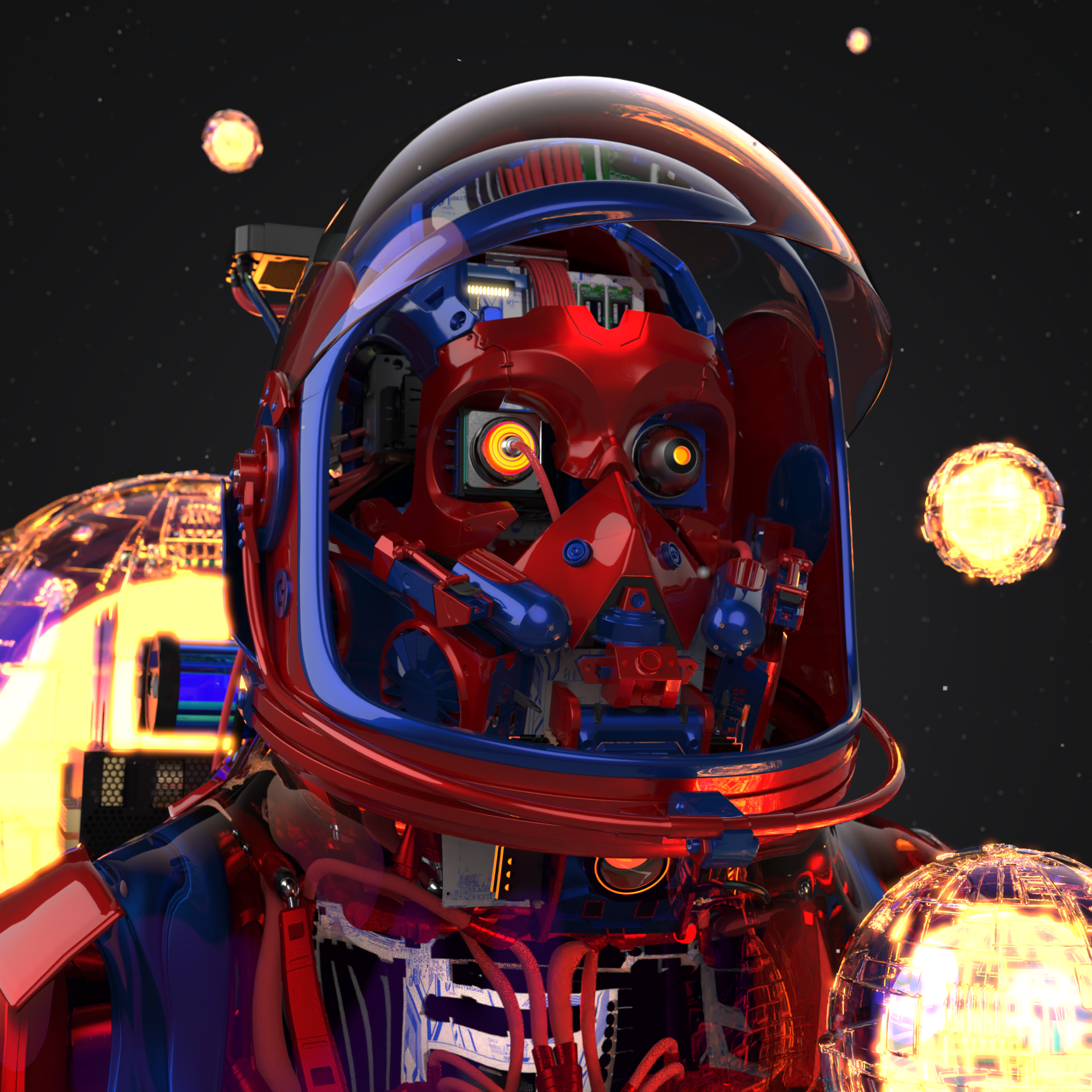 Chiptos X Astronaut Space Suit Robot PC Aesthetic Robot PFP Avatar Scifi Robots NFT by chiptos