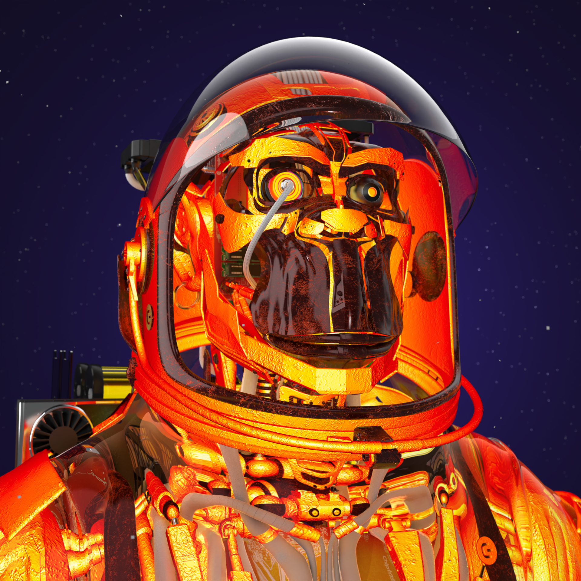 Chiptos X Astronaut Space Suit Robot PC Aesthetic Robot PFP Avatar Scifi Robots NFT by chiptos